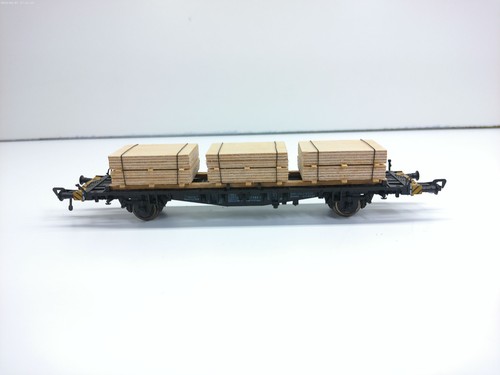 Fleischmann H0 5235 Flachwagen mit Ladung - DB - ohne OVP # 8851 | Zustand: Gebraucht