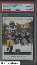 2018 Panini Impeccable #18 Aaron Rodgers Green Bay Packers 54/75 PSA 8.5 NM-MT+