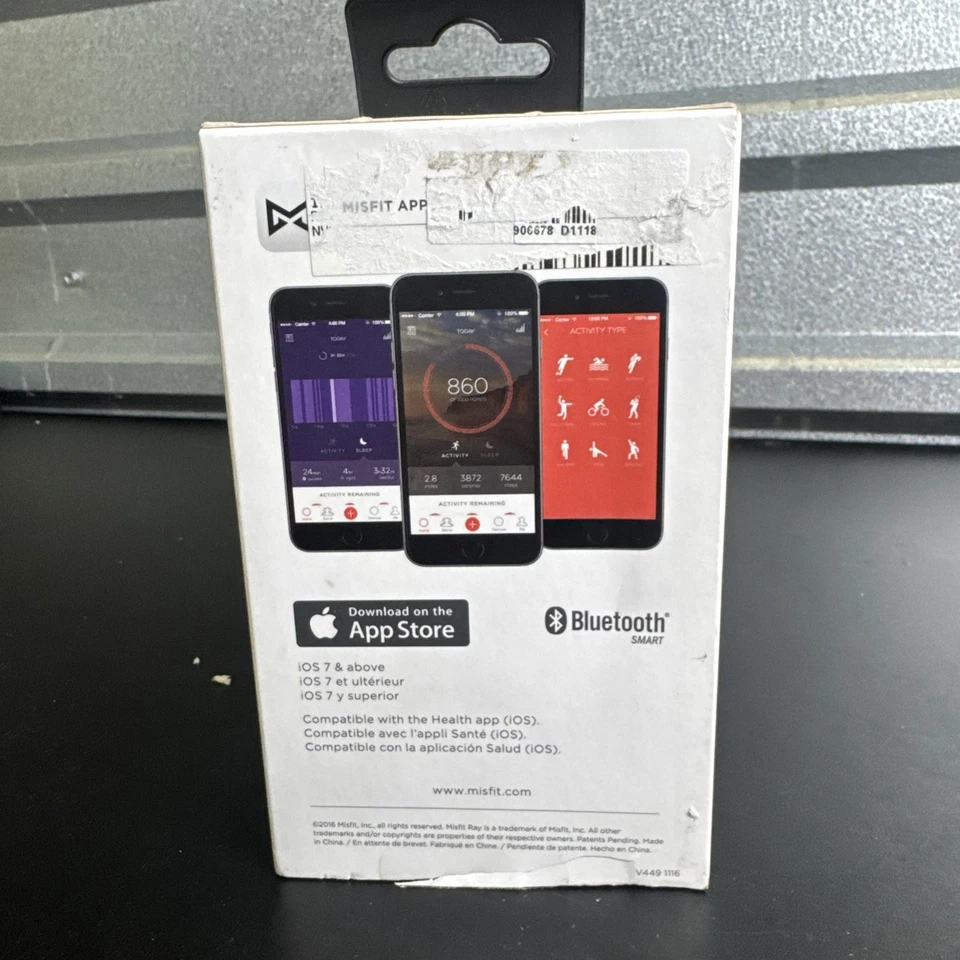 Misfit Ray Gray Fitness & Sleep Monitor One Size - White/ Gray - Image 3 of 3