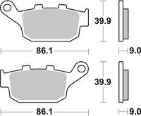 Brembo Bremsbelagsatz Scheibenbremse Prime - Sinter - SP 07HO53SP FüR Suzuki SV