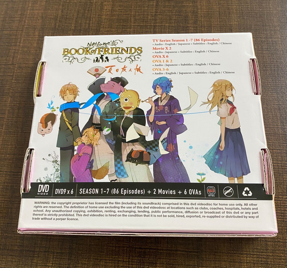 DVD ANIME NATSUME BOOK OF FRIENDS SEASON 1-7 VOL.1-86 END+2MOVIE+
