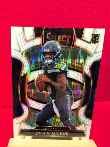 2025 Panini Select - Concourse Jalen Milroe #14 White Shock Prizm RC 201/799