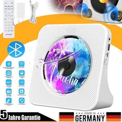 Tragbarer CD Player Radio Micro USB Betrieb Bluetooth Musik Spieler HiFi  NEU