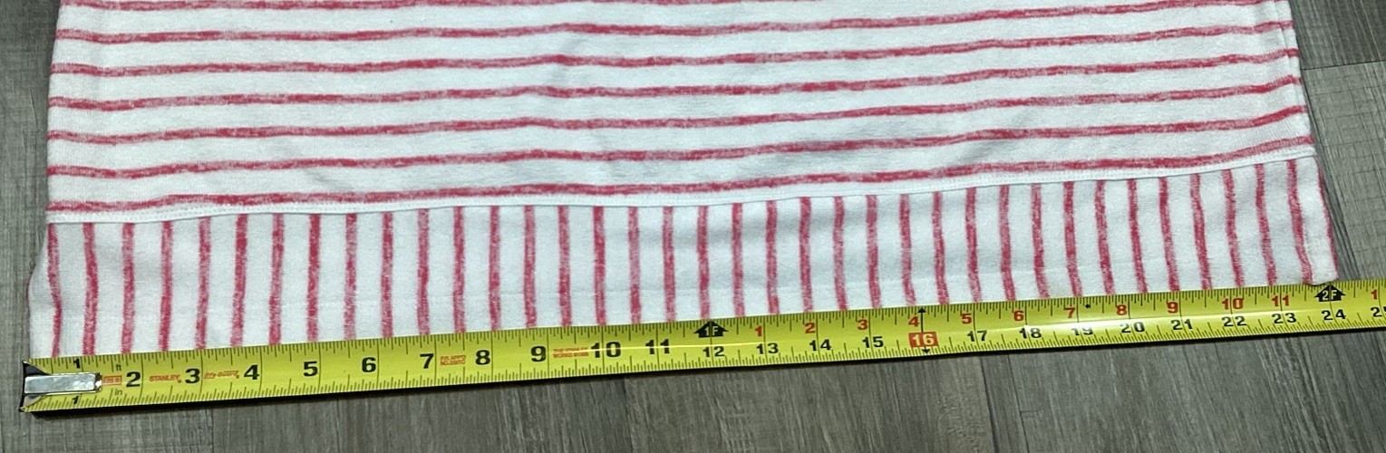 Chicos Weekends V Neck Basic Top Size 3 White Red… - image 9