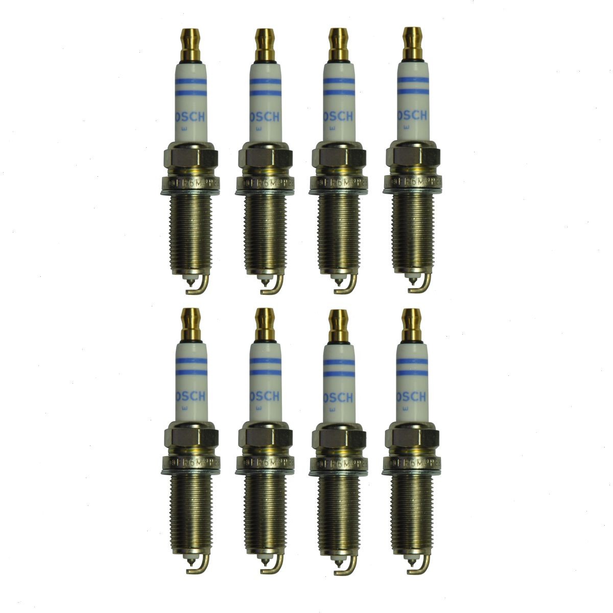 8 pc Bosch Double Platinum Spark Plugs for 2003-2006 Mercedes-Benz CL55 AMG tv