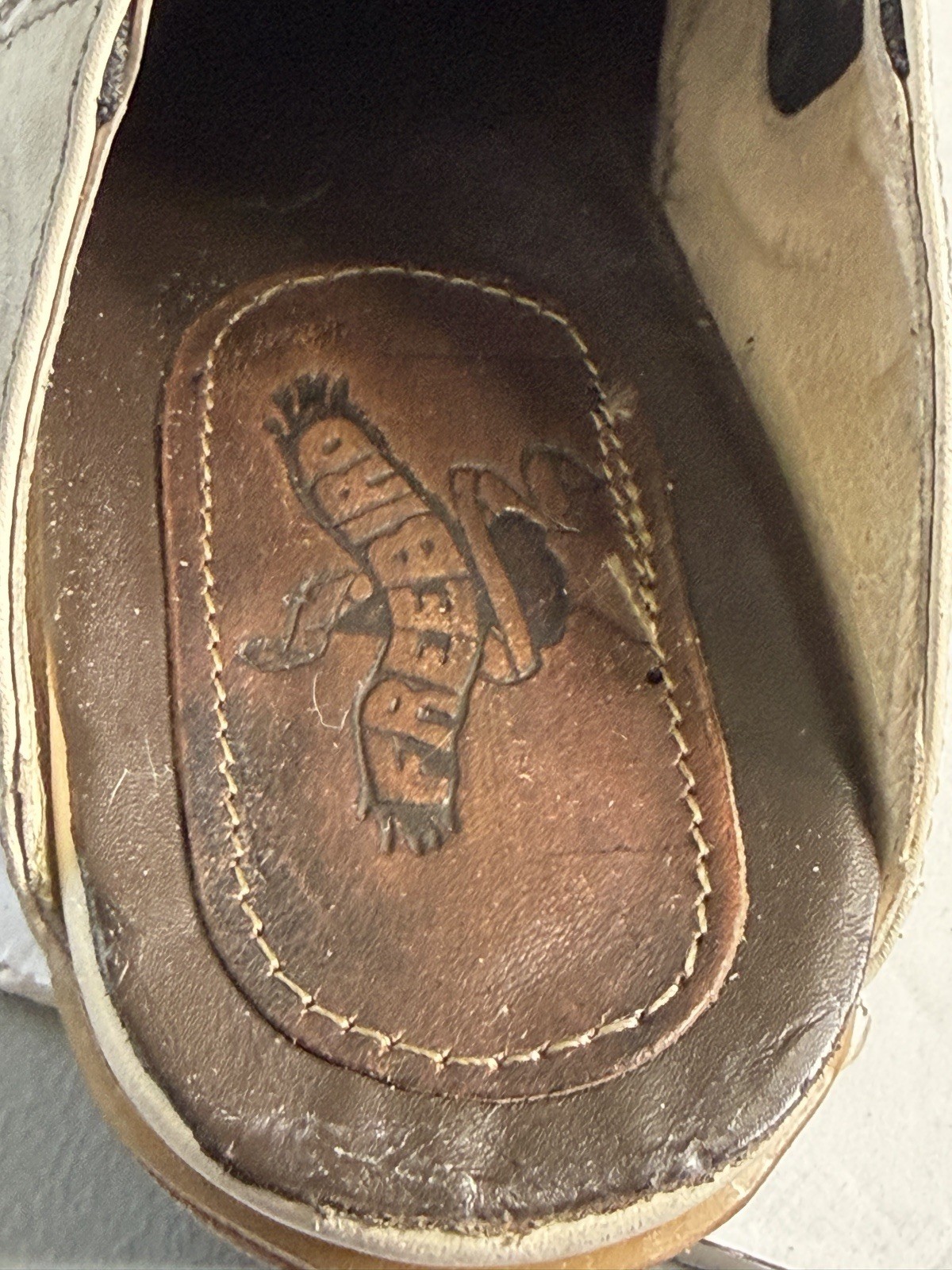 Freebird Unisex Womens Sz. 12  Mens 10? Western  Slip On Heel Off-White Leather thumbnail 6