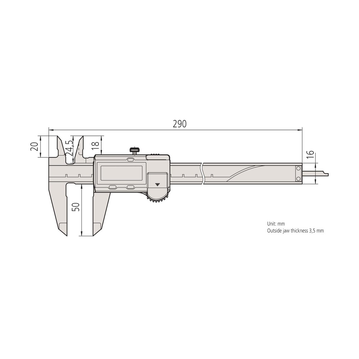 Mitutoyo digital calipers ABS digimatic CD-20APX L29xW9.1cm 