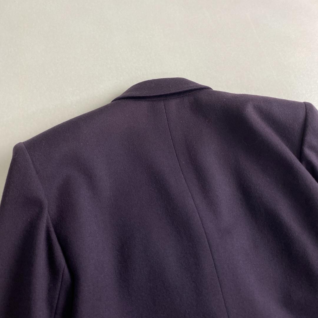 w3304 Tuta Yves Saint Laurent bottoni oro ritagliata doppiopetto lana