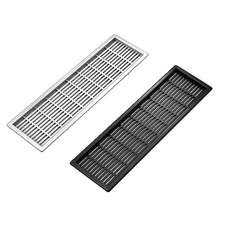 220 * 59mm WHITE /BLACK AIR VENT Brick Wall Ventilation Grille Cover Internal