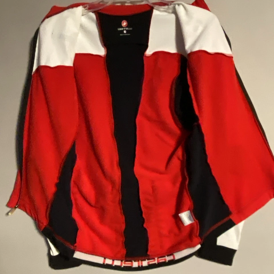 CHAQUETA DE CICLISMO PARA HOMBRE CASTELLI ROSSO CORSA MAL TIEMPO TALLA XL Usada Foto 3 de 4