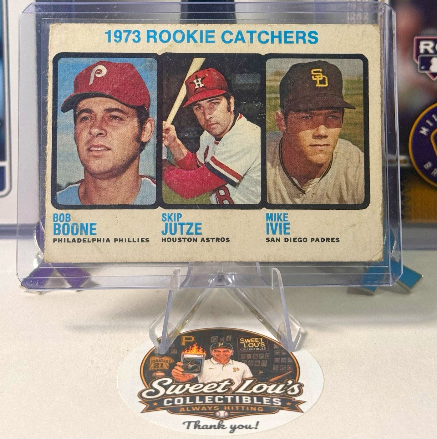 1973 Topps Rookie Catchers RC Boone Ivie Jutze