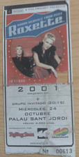 Entrada Concierto Roxette Room Service Tour 2001