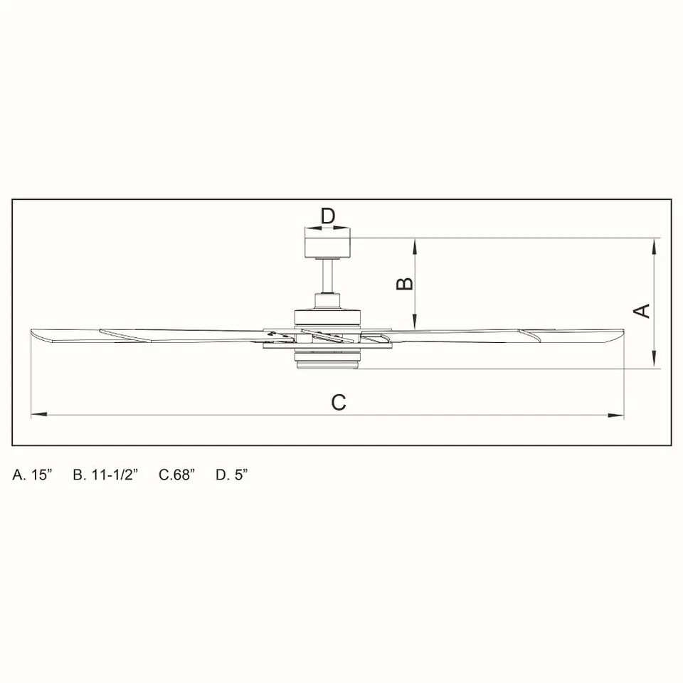 Burlington 1-Light Ceiling Fan in Farmhouse and Dome Style 15 Inches Tall and 68 - Image 3 of 4