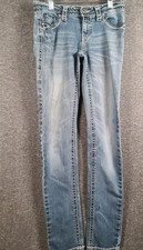 Cello  Women's Jeans With Rhinestones Straight Legged Size 3