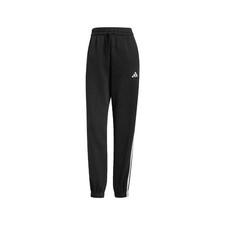 adidas Essentials 3Stripes Fleece LooseFit Joggers Womens Black Casual Athletic
