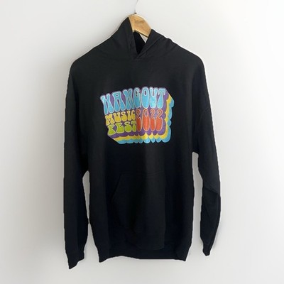 Hangout Music Fest 2022 Hoodie Black Gildan Large   Post Malone, Halsey, Doja