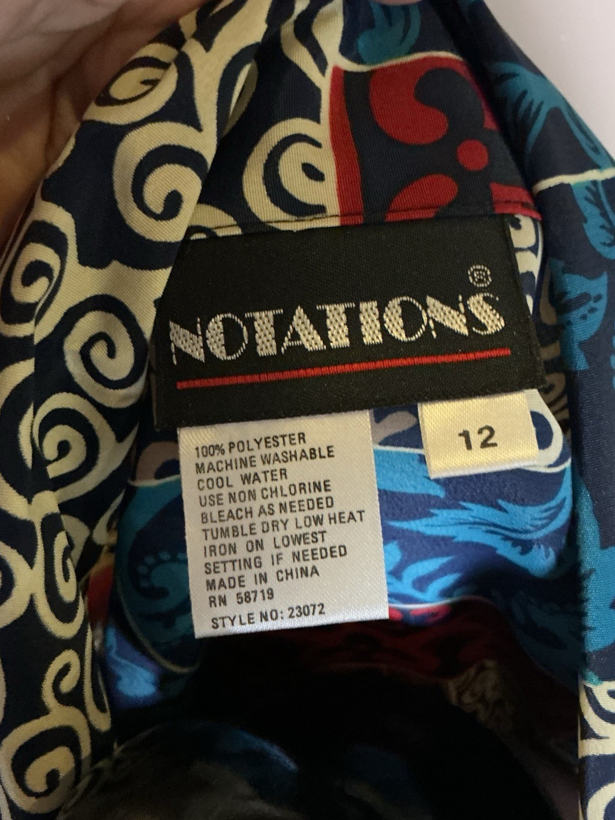 Notations Vintage Womens Blouse Patchwork Design … - image 5