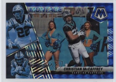 2022 Panini Mosaic Montage Blue Prizm 82/99 Christian McCaffrey #M-20 je7