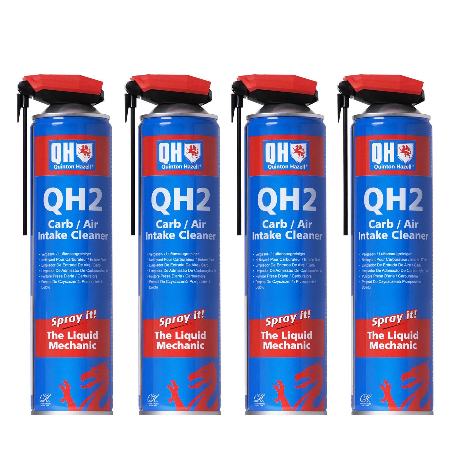 Carburettor Carb Intake Spray Professional Quinton Hazell Part Cleaner 600ml  x4