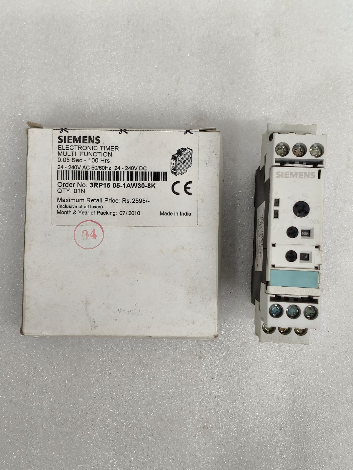 NEW SIEMENS ELECTRONIC TIMER MULTI FUNCTION 0.5SEC-100HRS 24-240VAC/DC FREE FAST