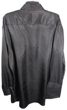 Vintage Bruno Conte Black Mob Boss Look Waffle Print Single Needle Tailoring XXL