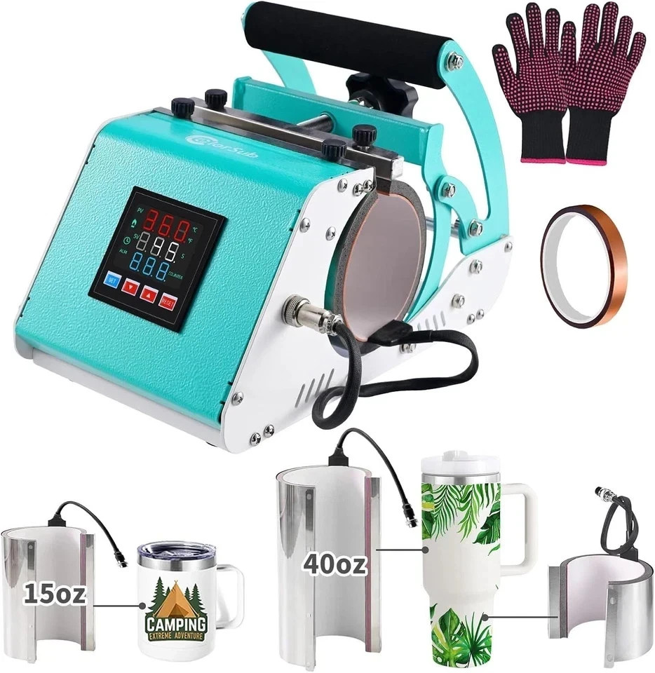 3in140OZTumblerHeatPressMachine11OZ15OZMugPressSublimationMac...