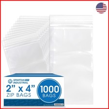 Clear 2 Mil Resealable Zip Bags 1000 Count Ideal for Jewelry Craft Storage