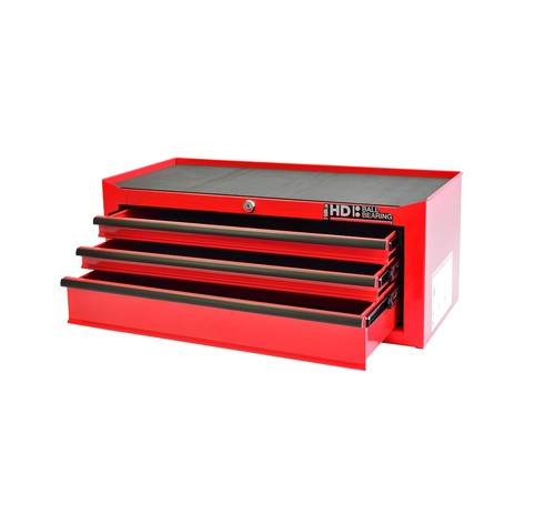 Hilka G301C3BBS - Durable 3-Drawer Tool Chest,Red 