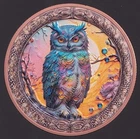 The Owl Coloured High Relief 1 oz .999 Fine Copper Coin