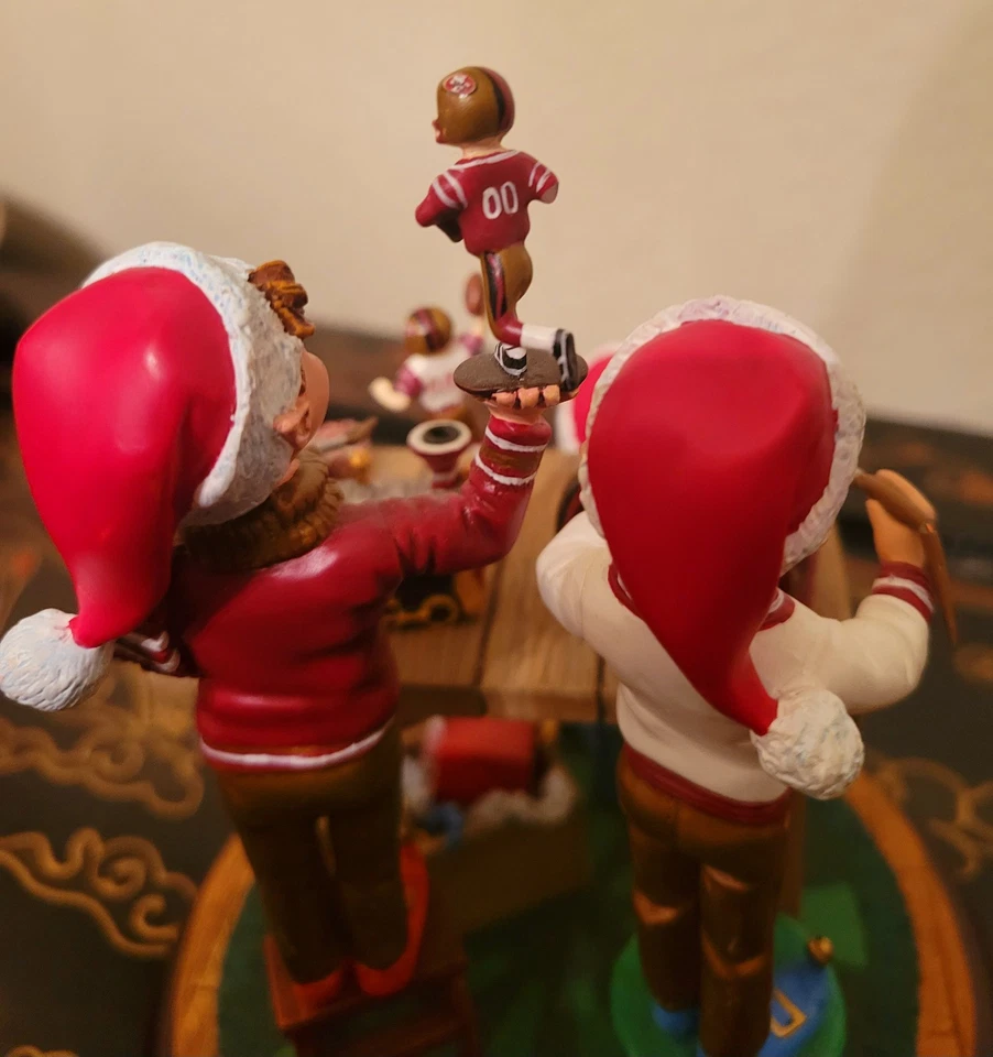 Danbury Mint 49ers Elves Christmas Toy Shop estatuetas Cheerleader 2001 raro HTF! - Imagem 4 de 4