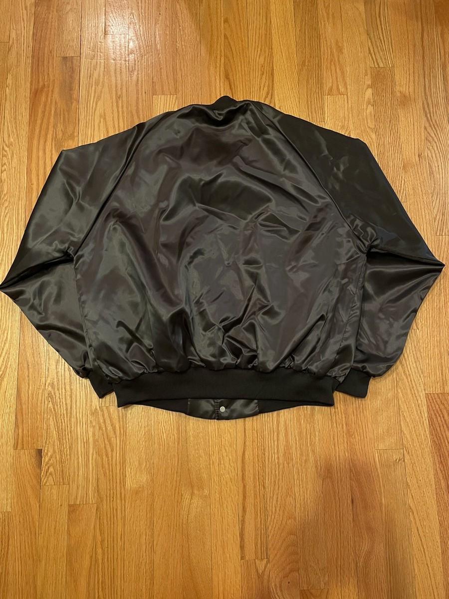 Vintage 1992 Oakland Raiders Jacket Sz XL Black Chalk Line Satin