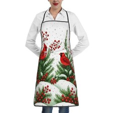 Women Men Aprons Bib Chef Baking Aprons with Pockets for Kitchen Decor BBQ Co...