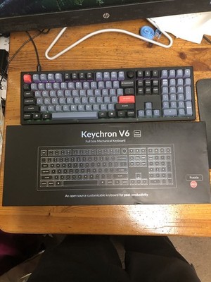 Keychron V6 Mechanical English And Russian Keyboard.