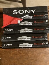 Lot of 6 Sony HF 90 High Fidelity Normal Bias Audio Cassette Tapes - 90 min