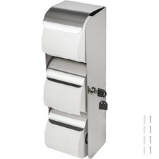 Commercial Toilet Paper Dispenser - 3 Roll Stainless Steel Toilet Tissue Disp...