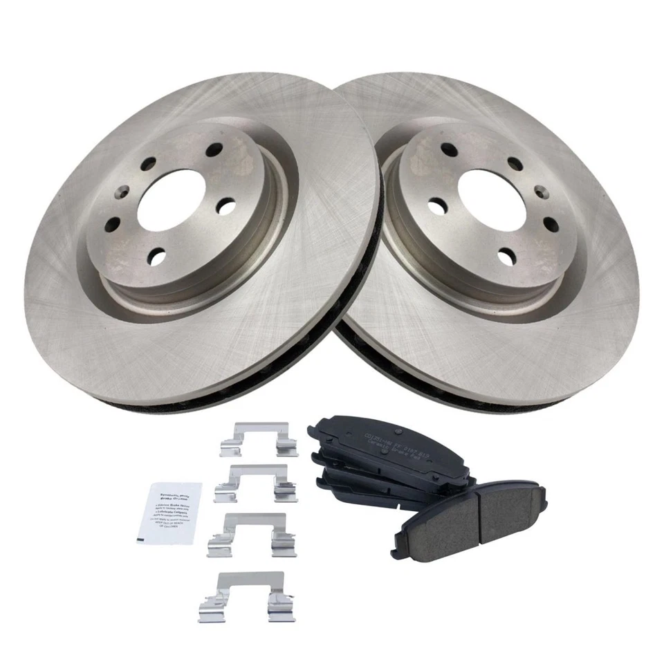 TRQ Front Brake Pad & Rotor Kit Brake Rotor For 2009 Pontiac G8 - Image 2 of 4
