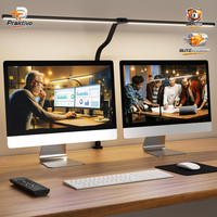 Schreibtischlampe LED Dimmbar 24W 80Cm Klemmbar Schwarz Augenschutz BüRo