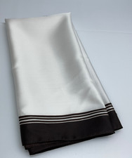vintage Trevira Scarf made in Italy White with brown stripes 20 x 20