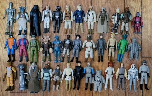 *PLEASE READ DESCRIPTION* STAR WARS VINTAGE LOT (37 ACTION FIGURES & WEAPONS)