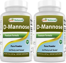 2 Pack Best Naturals D-Mannose Pure Powder 8 OZ