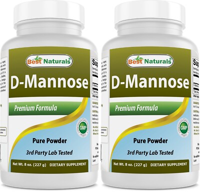 2 Pack Best Naturals D-Mannose Pure Powder 8 OZ
