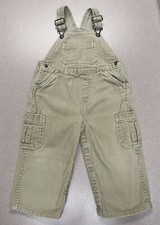 Childrens Place Toddler Boys Corduroy Tan Overalls 18 Months