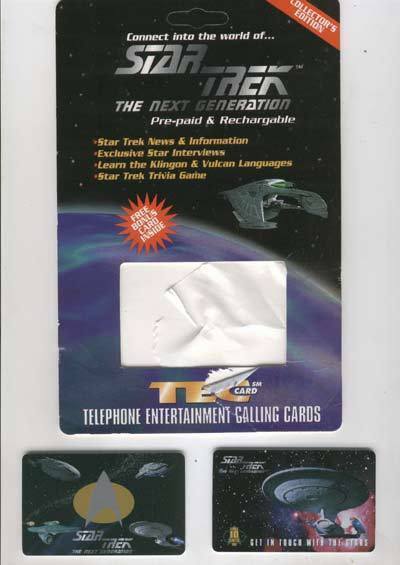 Star Trek Next Generation Collectors Edition TEC Phone Card PrePaid Rechargeable