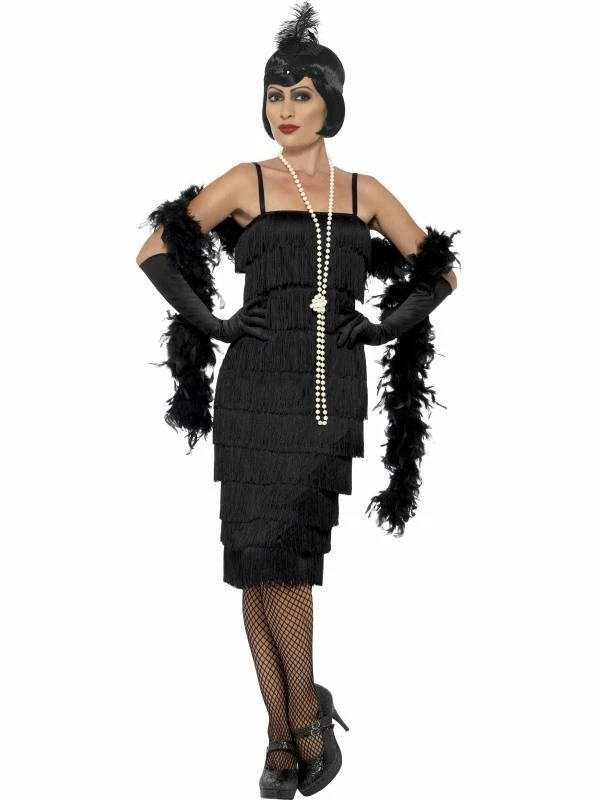 Femmes Noir Charleston Déguisement Charleston 20s 30s Gatsby Costume