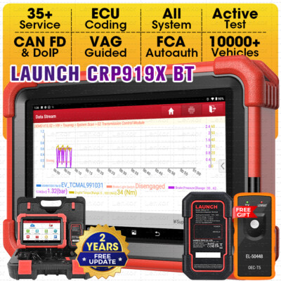 LAUNCH X431 CRP919X BT PRO Elite Bidirectional Car Diagnostic Scanner ECU Coding