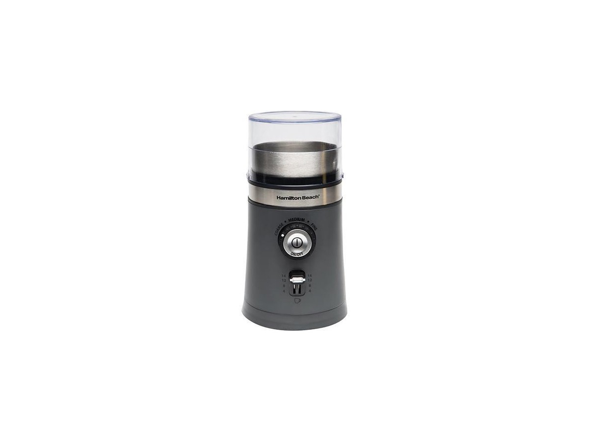 Hamilton Beach 80396RC Gray Custom Grind Coffee Grinder, Removable