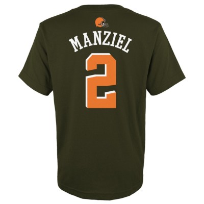 Johnny Manziel NFL Denver Broncos Brown Home Jersey N&N T-Shirt Youth (S-XL)