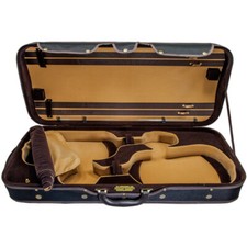 SKY Heavy Duty 4/4 Full Size Wooden Pro Double Violin Case Black/Khaki