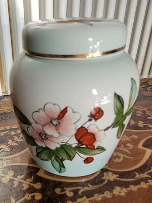 Royal Worcester Palissy Ingwerglas Blumen- und Irismuster