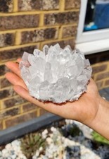 Crystal Cluster white Quartz Large Cluster Crystal Décor Meditation Reiki 
